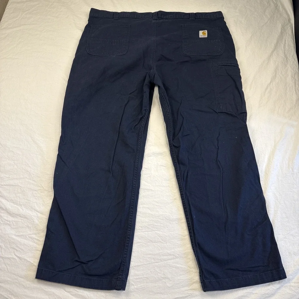 Carhartt Pants mens 44/30 Canvas Relaxed Fit 102291 workwear navy